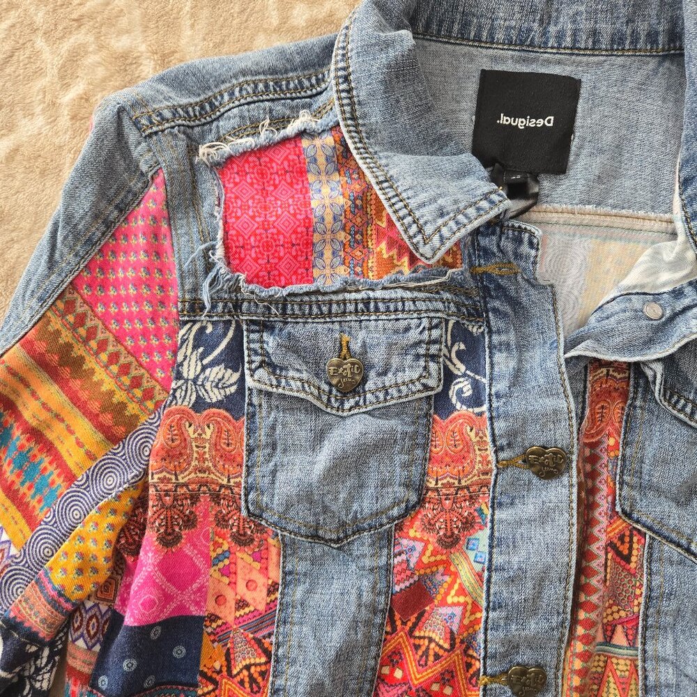 Desigual Patchwork Denim Jacket – EU 38 (US 6) - Picture 2 of 8